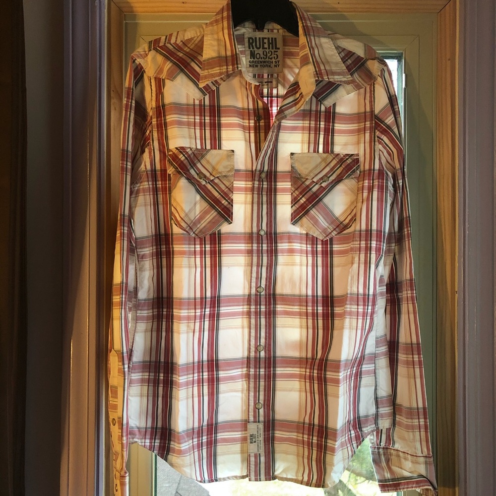 Ruehl western-inspired plaid shirt